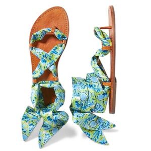 Vera For Anthropologie Scarf Gladiator Sandals